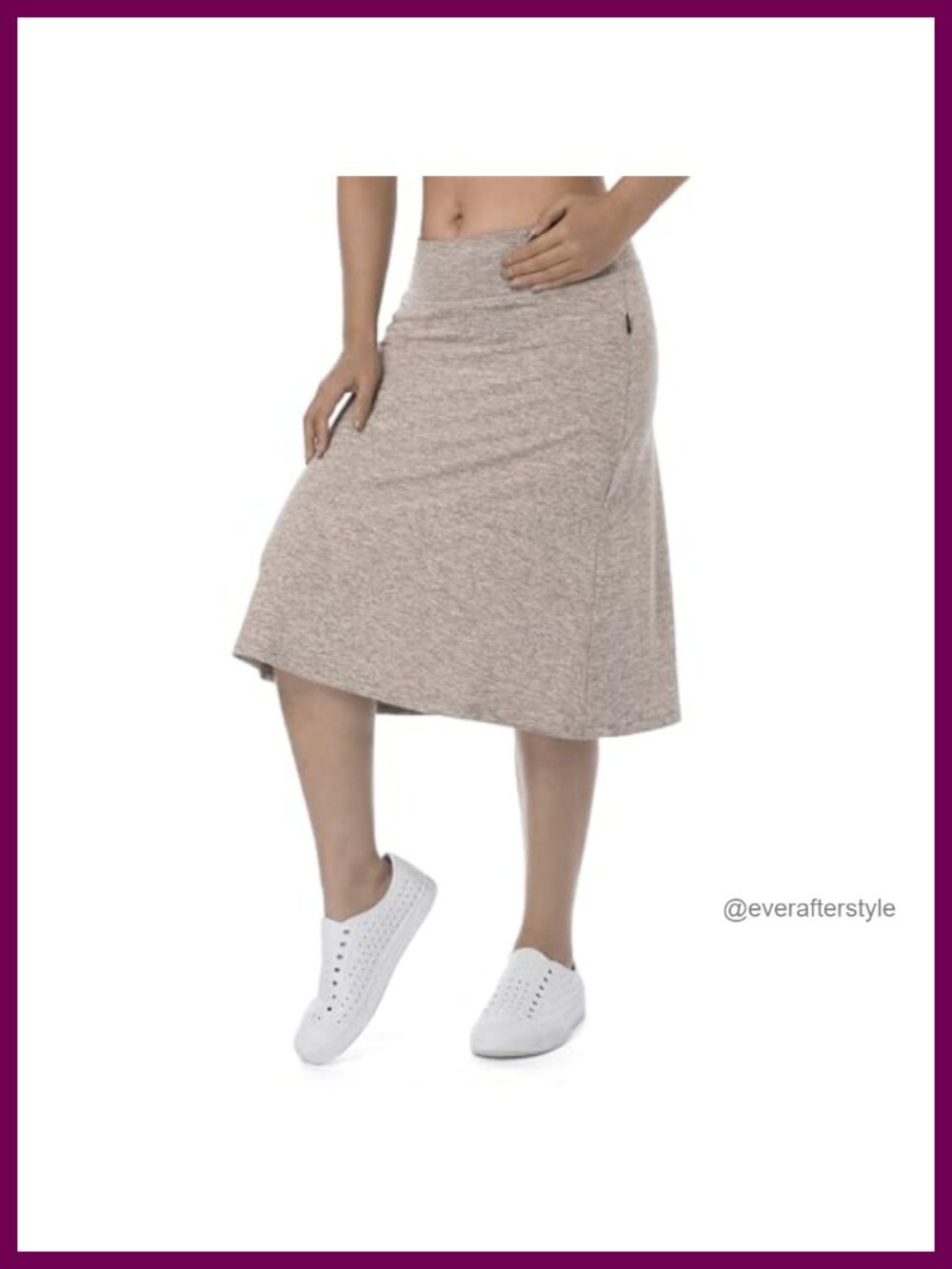 Women's Midi Knee Length Skorts Athletic Swim Skirt with Pockets